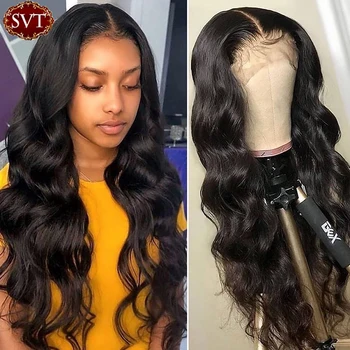 

SVT Body Wave Lace Frontal Wig 13x4 Human Hair Wigs 360 Lace Frontal Wig Malaysian Long Wavy Closure Lace Wigs For Black Women