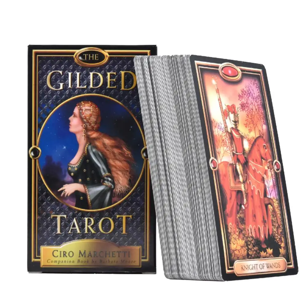 78pcs English The Gilded Tarot Cards Tarot Deck Board Games Gifts For Family Party Playing Card Table Game Entertainment Gift 78pcs English The Gilded Tarot Cards Tarot Deck Board Games Gifts For Family Party Playing Card Table Game Entertainment Gift