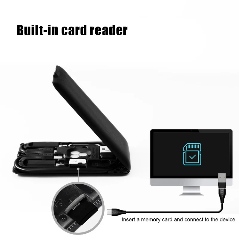 

Multi-Function Wireless Charger Card Portable Holder Charging for Mobile Phone GV99