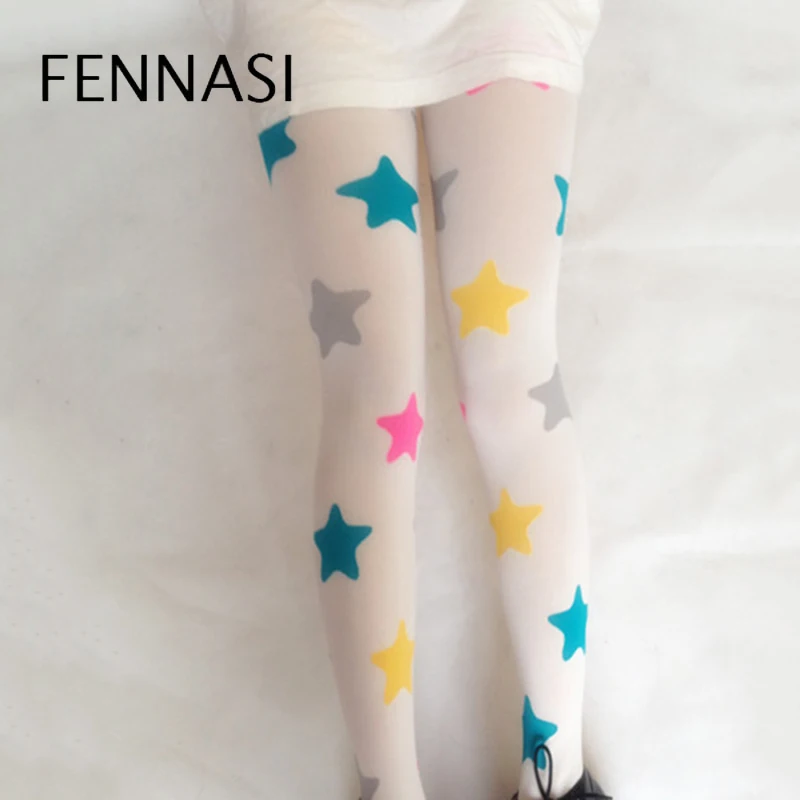 FENNASI танцевальные нейлоновые колготки с пентаграммой для женщин модные