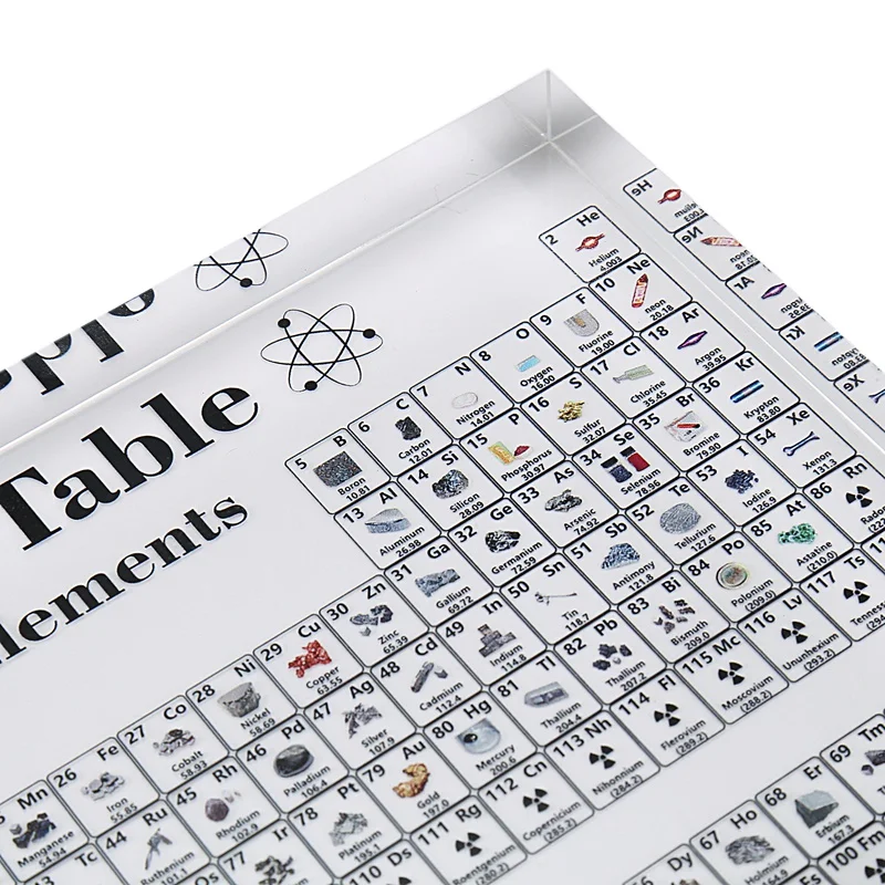 Акриловые периодической таблицы Дисплей с элементами стол Дисплей, с элементами студенческие подарки для учителей химический для декорирования вестибюлей