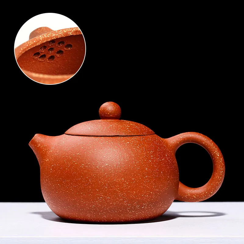 13.5x7.8cm Китайский Исин фиолетовый песок Xi Shi чайный кунг-фу чайник ручной работы Dahongpao грязевой чайный набор 188 фильтр с шариковым отверстием 220 мл чайная церемония подарок - Цвет: 13.5x7.8cm