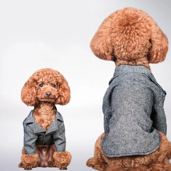 

Small Warm Clothes Twill Dog Suit Jacket Tuxedo Jumpsuits Vestidos Pet Doggie Sweatshirts Ropa Cachorros Dog Costume DD6GY