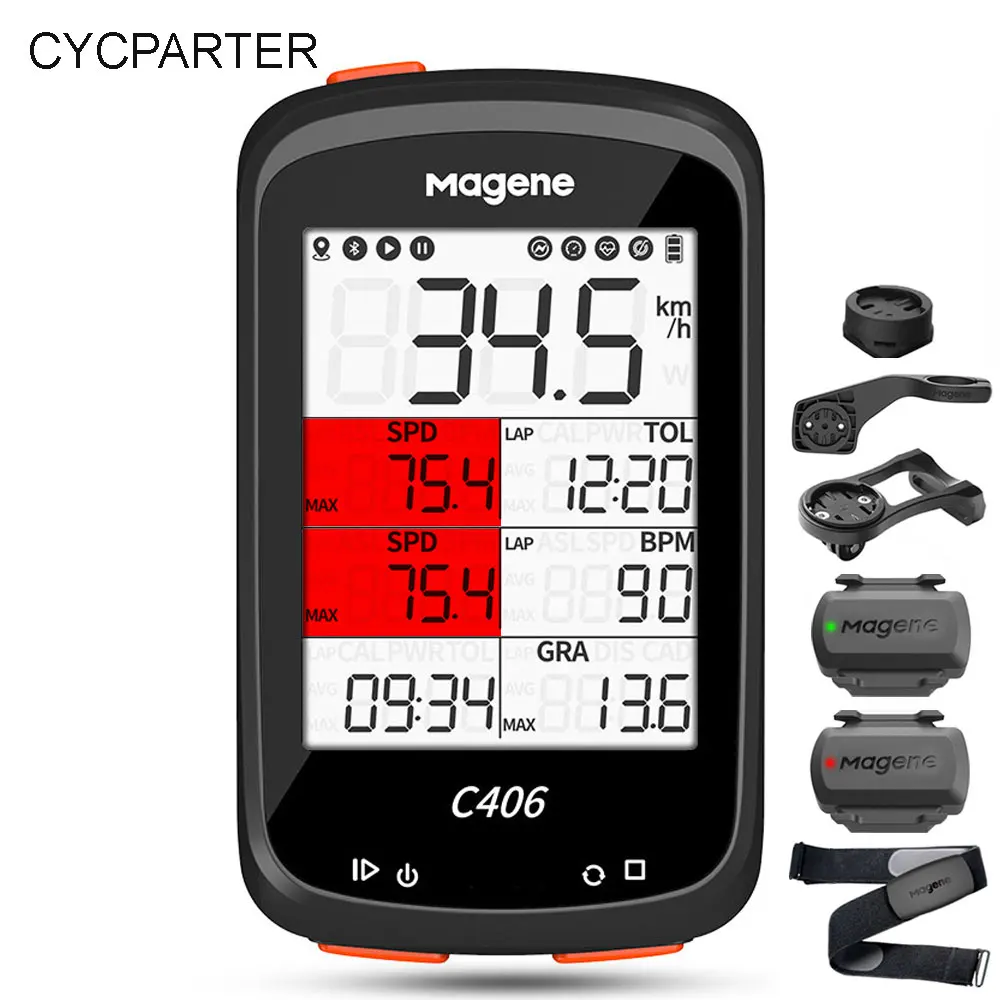 Gps Cycle Computer Magene C406 Bike Computer Waterproof Gps Wireless Bicycle Monito Stopwatch