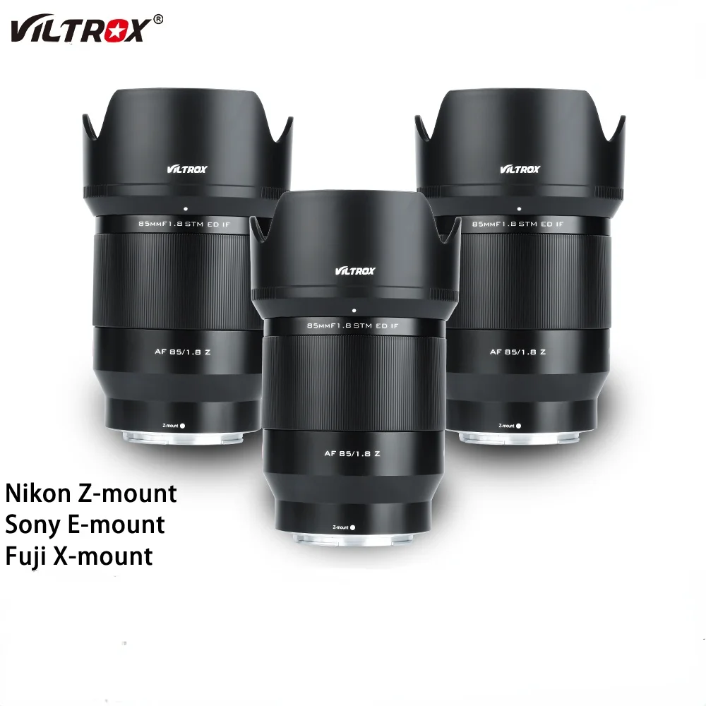 VILTROX 85mm F1.8 II STM Auto Focus Portrait Large Aperture Lens AF for Sony E Mount Fuji X Nikon Z Camera | Электроника