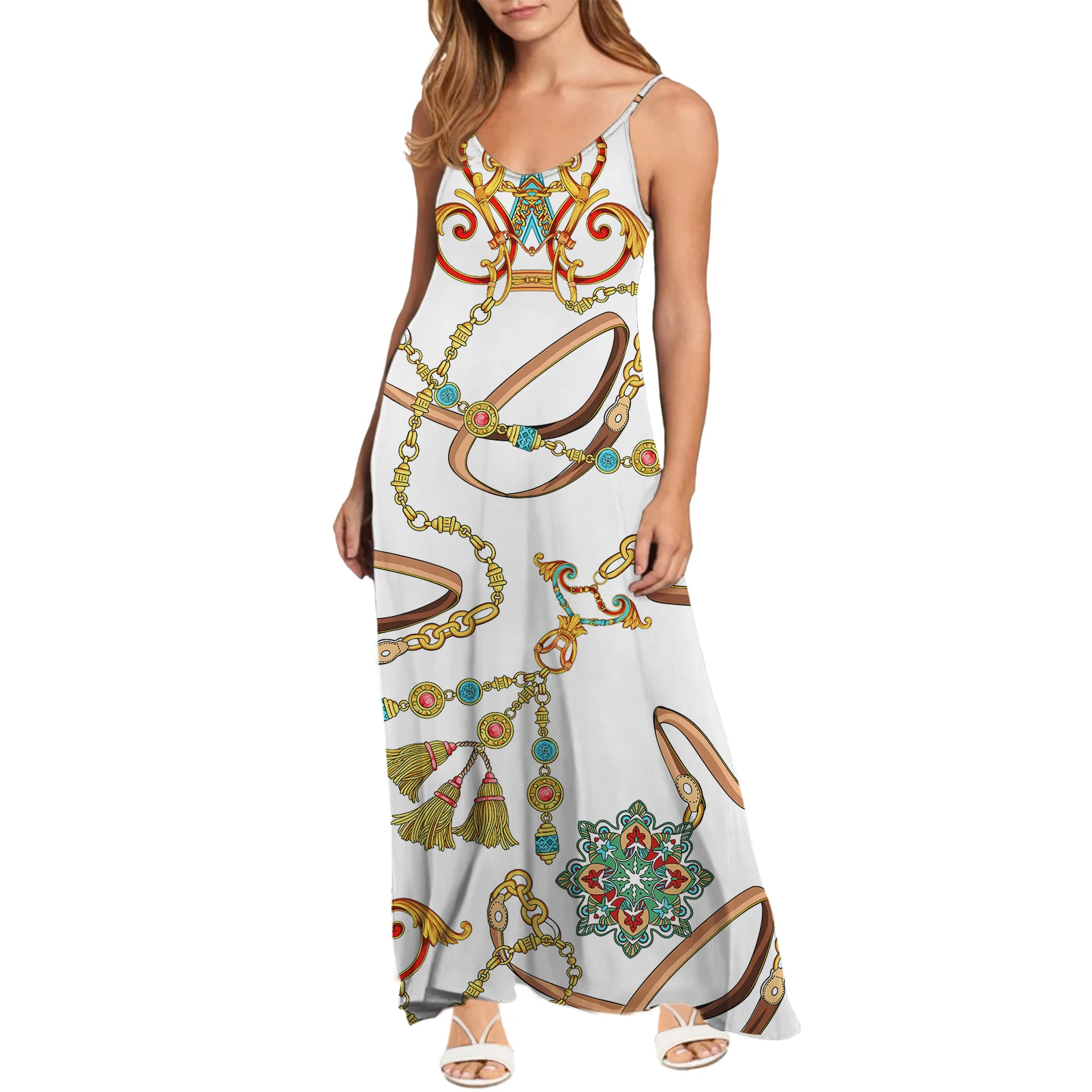 2021 New Fashion Tank Dress Summer Spaghetti Long Party Dress Gonna Donna Xs-4Xl Tank Dress Top