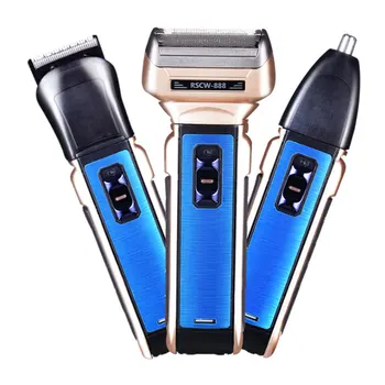 

3 in 1 Shaver Razor Men Beard Nose Hair Trimmer Hair Clipper Sideburns Shaving Beard Trimmer Razor Nose Trimmer
