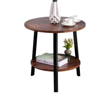 

Simple small coffee table double table sofa side table bed small round table balcony table small apartment corner