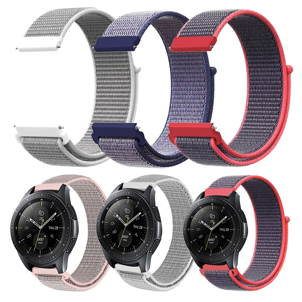 

For New Woven Nylon Sport Loop 46mm 42mm band Samsung Galaxy Watch Wrist Strap Bracelet for Samsung Smart Watchband