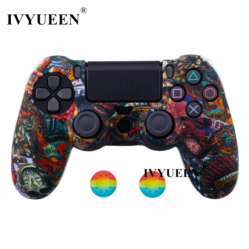 IVYUEEN 10 шт. силиконовый защитный чехол для sony playstation 4 PS4 DS4 Pro тонкий беспроводной контроллер Крышка Аксессуары для игр