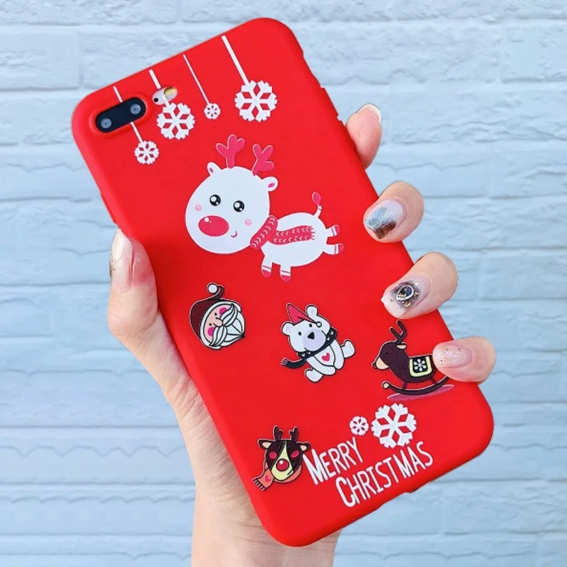 Милый Рождественский Мягкий ТПУ силиконовый чехол для телефона для iphone 8 Plus