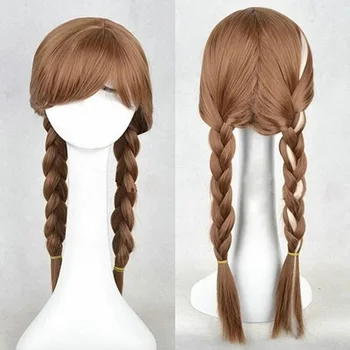 

New adult girl ice princess elsa anna ladybug mermaid growth hair ladybug snow white character christmas costume lady wig