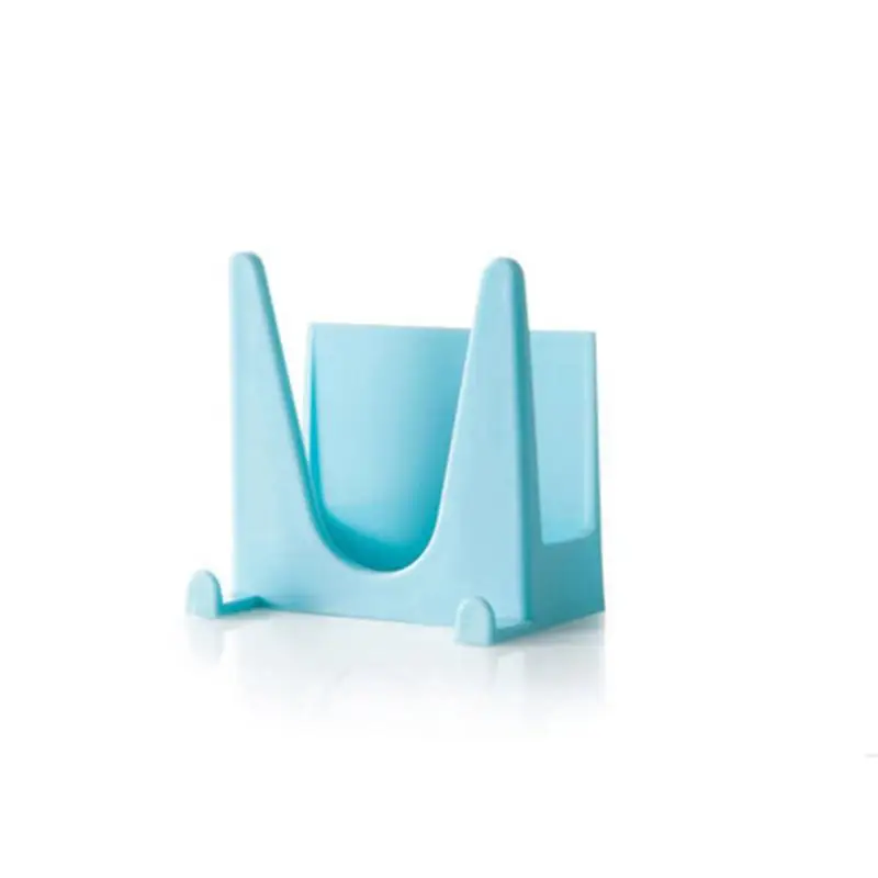 2 шт. настенная стойка для крышек с крюком кухня ванная комната домашняя кухонная губка инструмент для чистки хранения Пробивка - Цвет: Синий