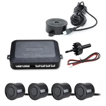 

12V Car Parking Sensor Kit Reverse Backup Radar Sound Alert Indicator Probe System 4 Probe Beep Sensor Car Detector