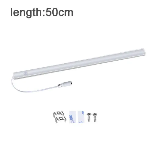 1x50cm without power Светодиодный светильник с датчиком движения PIR, светильник для кухонного шкафа, прикроватная лампа для спальни, светодиодный светильник, декоративный, для общежития, на холодильник, светодиодный, Домашний Светильник ing - Цвет: 1x50cm without power