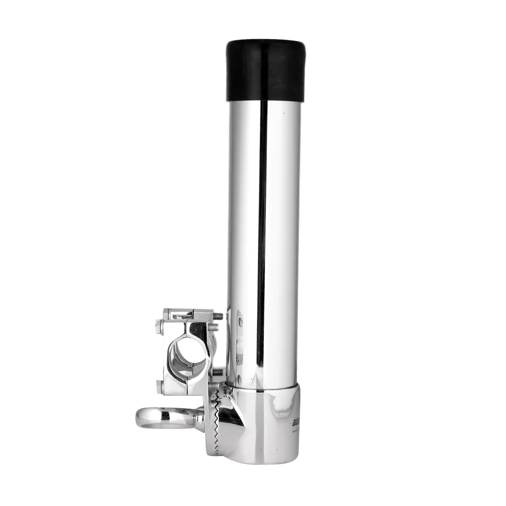Adjustable Stainless Steel 316 Fishing Rod Holder Rail Mount Clamp On Boat Yacht for Rail 25mm to 32mm OD