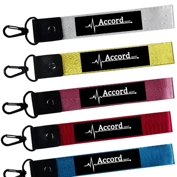 

Car Keychain Badge Keyring Key Strap Key Fob keycord Phone Lanyard For Honda accord 2003 2007 2008 2018 2014 2019 2017 2016 2009
