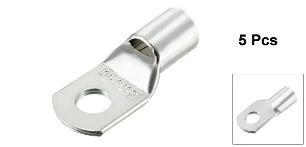5Pcs SC70-10 Uxcell 5/10/20/50/100 шт обжимных разъёмов, коннекторов для неизолированные U-Тип Медь 8,4/11,7/16/50 мм провод разъем Серебряный тон - Цвет: 5Pcs SC70-10
