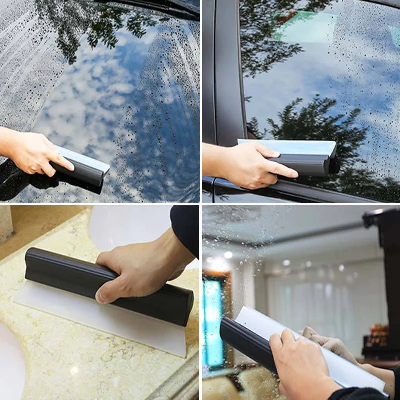 Car Water Scraper Tool Silicone T-Bar Waterblade Squeegees Wiper Scraper Clean Window Cleaner 