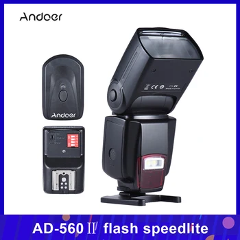 

Andoer AD-560Ⅱ Universal Camera Flash Speedlite Flash GN50 w/ Wireless Speedlite Flash Trigger Adjustable LED Fill Light