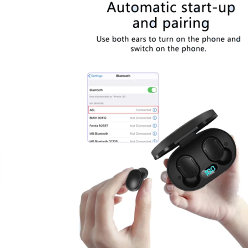 Oppselve E6S TWS Wireless Bluetooth Earphone for iPhone Huawei LED Display 5 0 Bluetooth Earbuds Headset with Mic for Samsung
