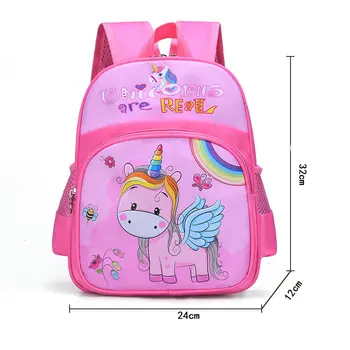 

New kindergarten school bag cartoon unicorn dinosaur baby 3-6 years old children backpack boy girl travel backpack