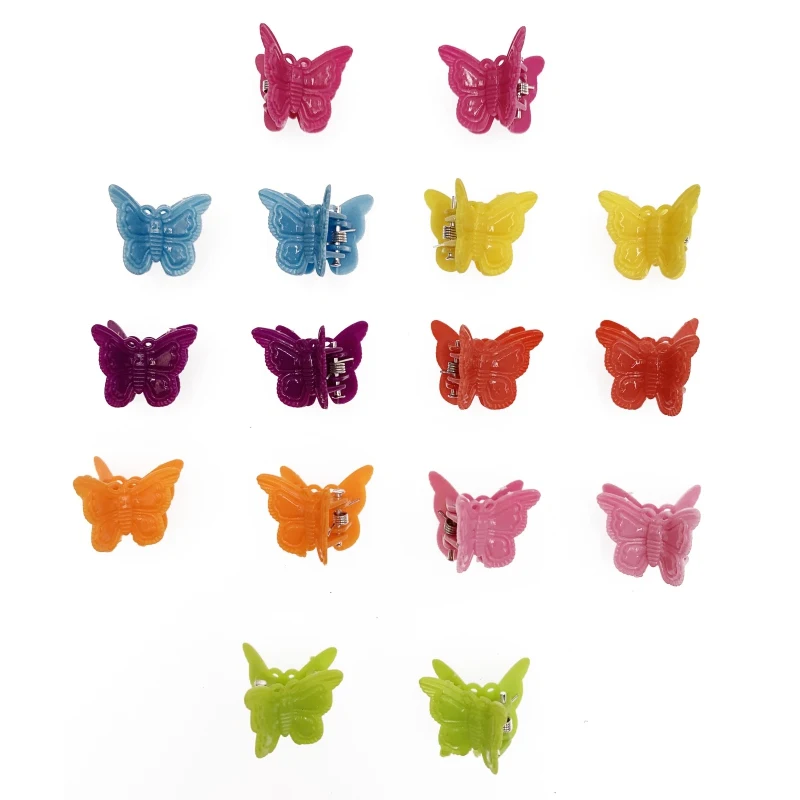 100 шт., маленькие заколки-бабочки, разноцветные заколки, мини-Заколка-краб, заколка для волос, аксессуары для волос