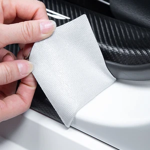 Image 5 - Car trunk protect Car sticker Carbon fiber cloth car accessories For Audi Q5 Q5L Sportback 2021Trunk anti collision sticker