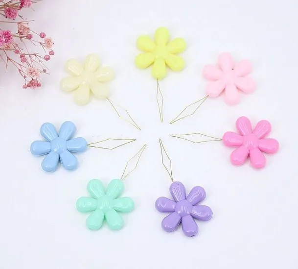 manual flower shape needle threader threaders, thread guide easy to use