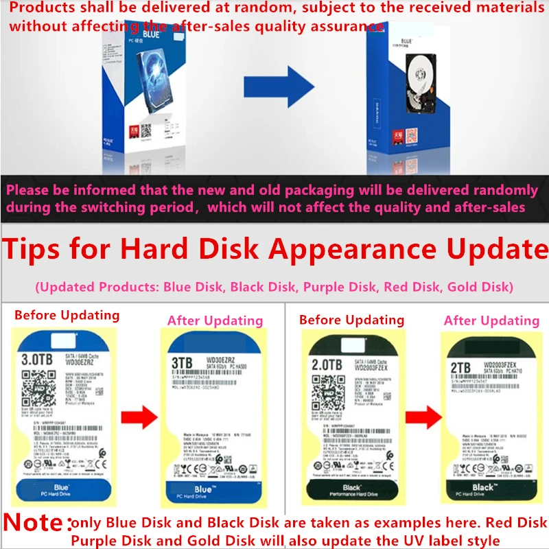 New Original HDD For WD Gold 4TB 3.5" SATA 6 Gb/s 256MB 7200RPM For Internal Hard Disk Enterprise Class HDD WD4003VRYZ