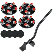 HOT Furniture Transport Roller Set, Furniture Sliding System, With 4 Furniture Rollers and 1 Load Lifter, Moving Aid (Black)