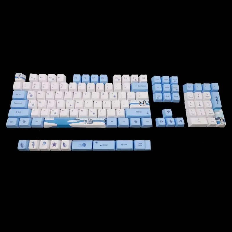 113 Keys Antarctic Penguin OEM PBT Keycaps Mechanical Keyboard Keycaps PBT Dye-Sublimation Keycap Thermal Sublimation 113 Keys Antarctic Penguin OEM PBT Keycaps Mechanical Keyboard Keycaps PBT Dye-Sublimation Keycap Thermal Sublimation
