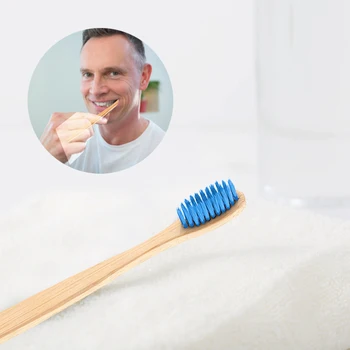 

1Pcs Toothbrush Natural Bamboo Toothbrush Flat Bamboo Handle Soft Bristle Adult Toothbrush Bamboo Handle Oral Hygiene