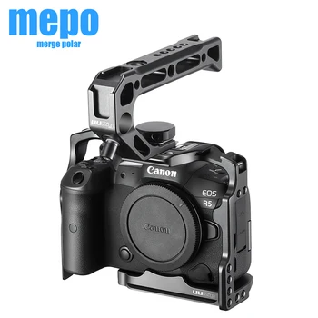 

EOS R6 DSLR Camera Cage Handle for Canon EOS R5 Metal Cage w/ Cold Shoe NATO Rail 1/4'' Arri Hole DSLR Camera Video Rig Handgrip