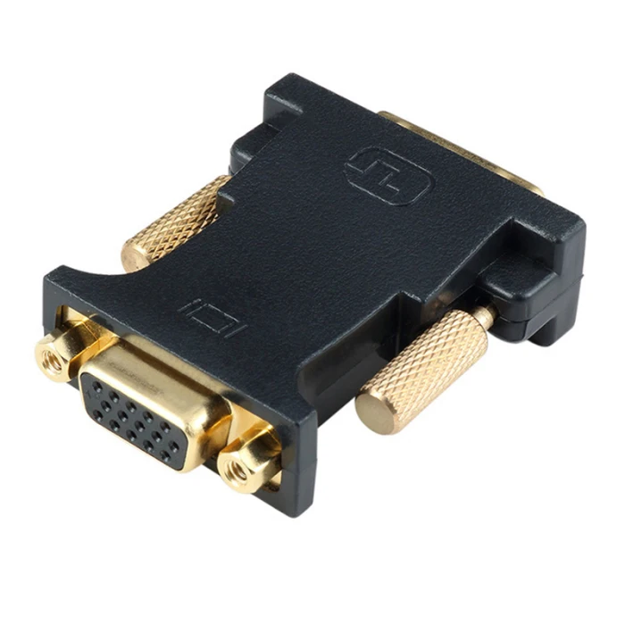 DVI-D 24+ 1 мужчина к VGA 15Pin HDTV Женский адаптер Разъем плоский кабель IJS998