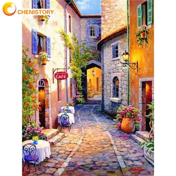 

Chenistory Flower Store Painting By Numbers Diy Oil Paints Kits For Adults DIY Framed Wall Art Home Decoration Digital Paints On