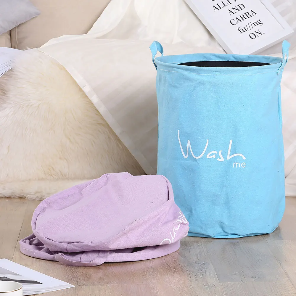 PE Coating Sundries Receiving Barrel Cotton Linen Dedroom Desktop Stationery Storage Office Storage Bag Multi-Function