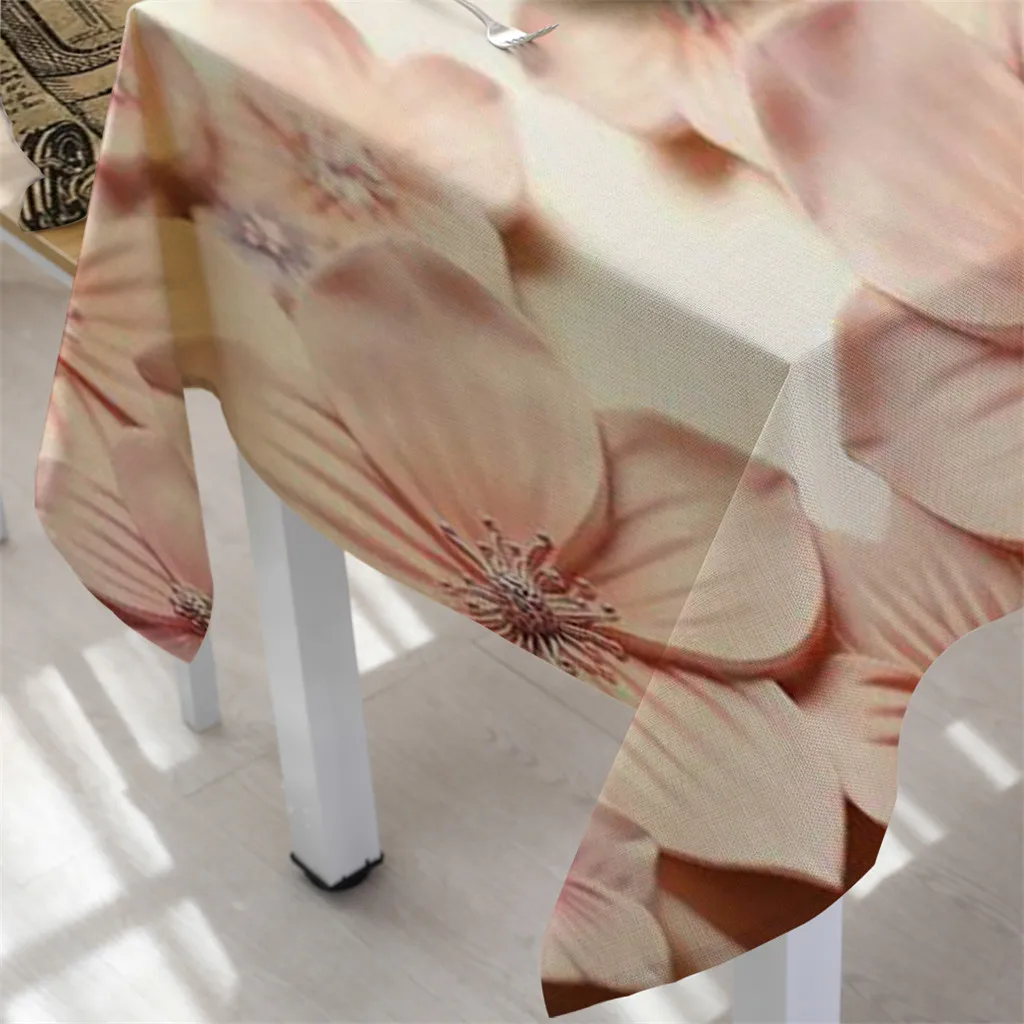 OUNEED скатерть первобытная 3D Цветочный Принт Скатерть прямоугольная чайная скатерть столовая прямоугольная скатерть домашний Декор#45