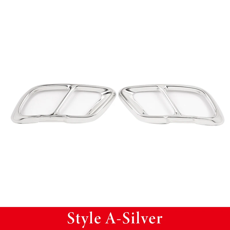 SFIWFOGD 2 Stuks Rvs Zwarte Auto Uitlaat Uitgang Cover Trim Compatibel Met Bmw X5 G05 X7 G07 2019-2024 Exterieur Accessoires(Style B-Blakc