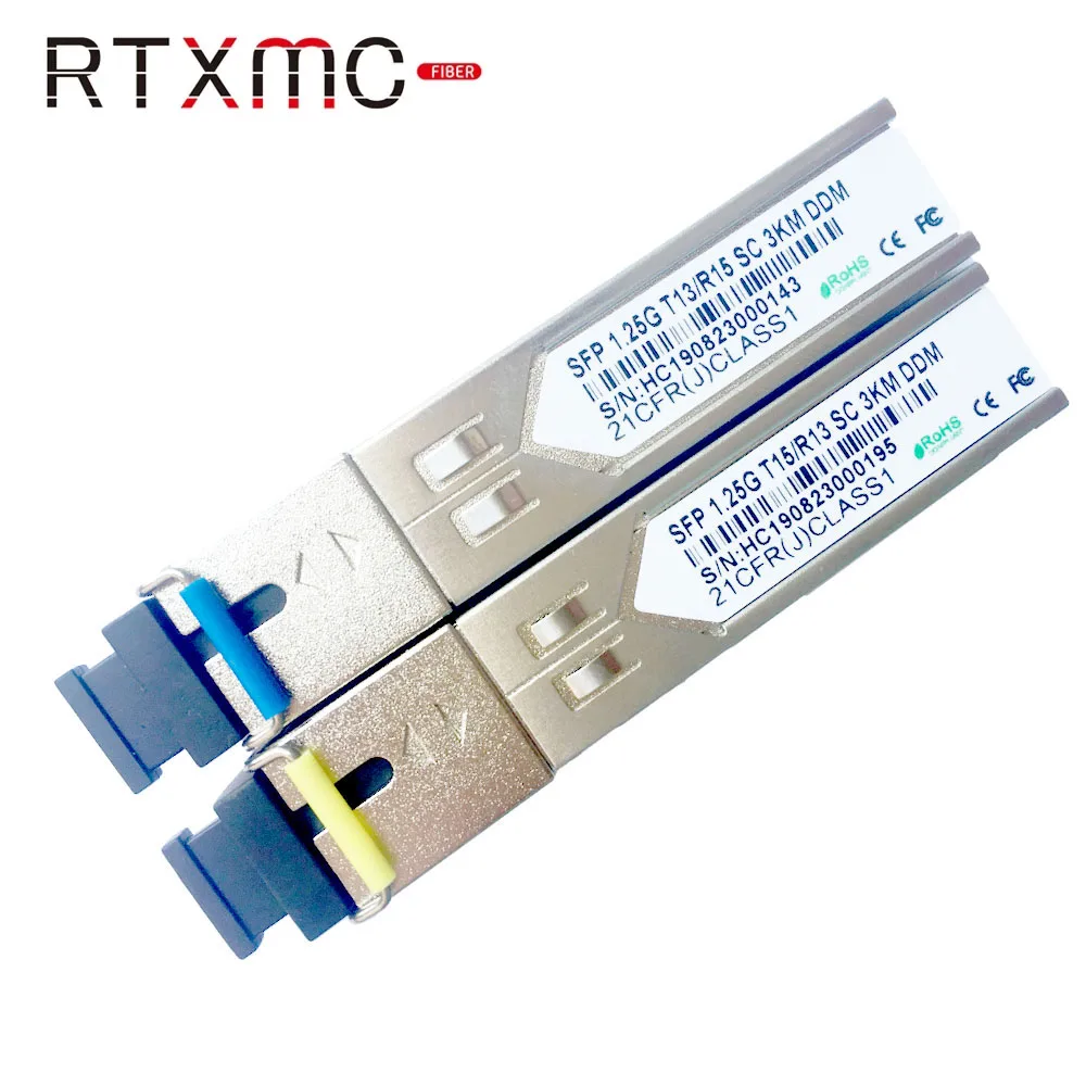 2 шт. SC 80 км/40 км/20 км/3 км 1 25G SFP модульный коммутатор Ethernet волоконно-оптический
