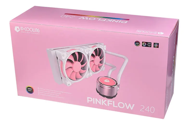 ID-cooling PINKFLOW 240 розовый симфония ARGB светильник эффект интегрированный кулер с водяным охлаждением cpu