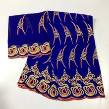 Нигерийская кружевная ткань Высокое качество Кружева Королевский Синий Швейцарский кружевной материал tissu dentelle jacquar парчовая ткань 7 ярдов/Лот