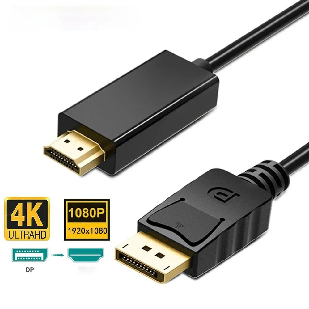 Переходник с порта дисплея на HDMI-совместимый адаптер 1080P 4K конвертер для ПК