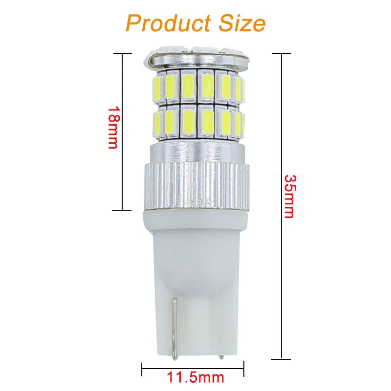 T10 светодиодный лампы 36SMD 12V W5W сигнальный светильник Авто интерьерный