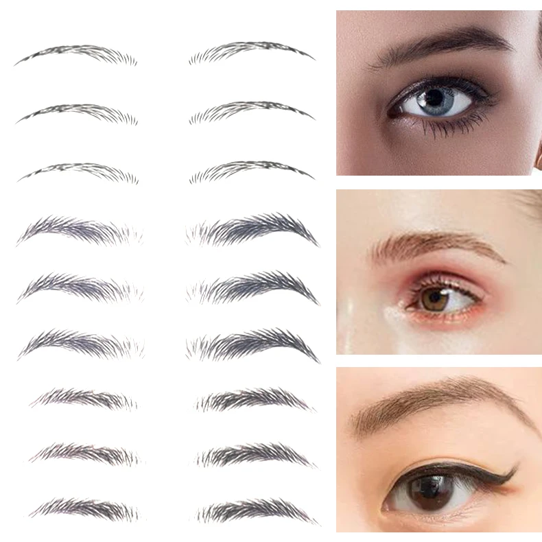 4D Eyebrow Sticker Hair like Authentic Eyebrows Imitation Ecological