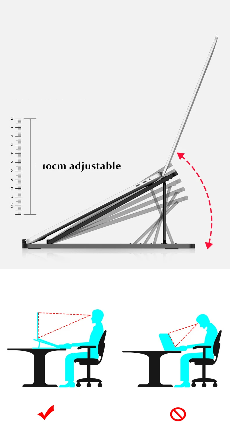 Светильник-подставка для ноутбука 13,3, 14,1, 15,6 дюймов, силиконовый Противоскользящий держатель для Macbook Pro, acer, hp, Xiaomi