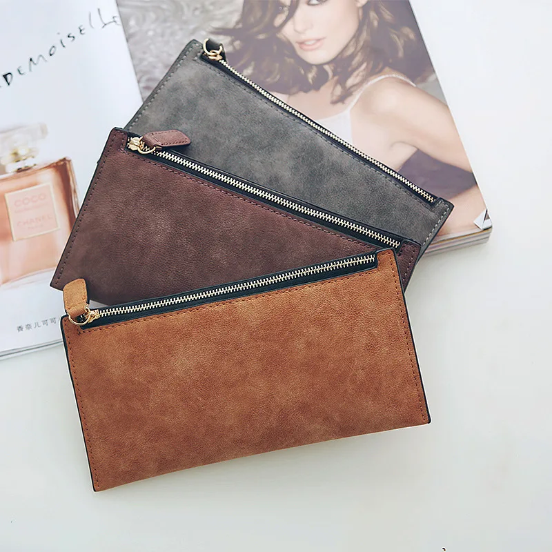 

Korean version of women's wallet Long Wallet retro handbag multi-card card bag