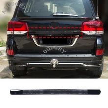 Аксессуары для стайлинга автомобилей ABS Глянцевая черная Нижняя отделка багажного отделения литья отделка полосы для Toyota Land Cruiser LC200