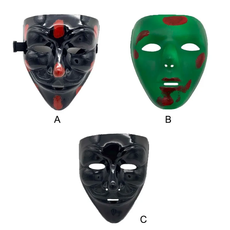 Halloween Horror Mask PVC Hip Hop Masquerade Mask Funny Holiday Party Costume Accessories
