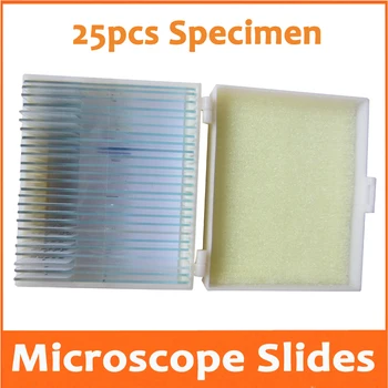 

25pcs School Laboratory Professional Optical Glass Lab microscope specimen Bio-microscope Slides for Chemistry Experiment